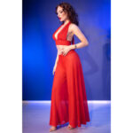 CHILIROSE - CR  4857 SET TOP Y PANTALONES ROJO TALLA S - immagine 5