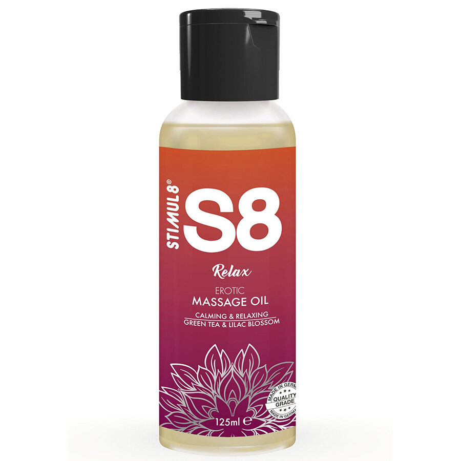 img_208733_a8798268ba0b956c3b9fb4288e568b45_1.jpg STIMUL8 - S8 RELAX OLIO PER MASSAGGI AL T? VERDE 125 ML - immagine 1