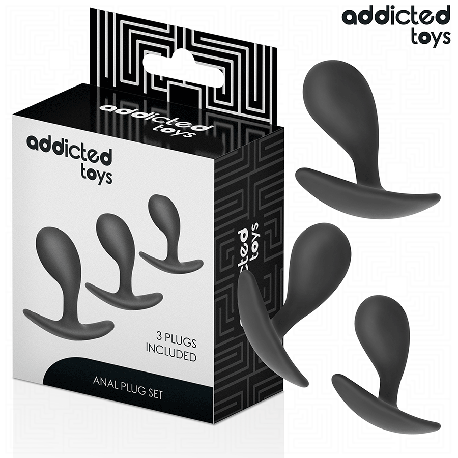 img_208819_9854c81892fb45090da7684c66898403_1.png ADDICTED TOYS - SET DI 3 TAPPI ANALI MODELLO 3 - immagine 1