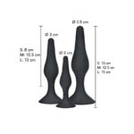 TOYJOY - ANAL PLAY CURVY COMPANIONS PLUG ANALE 3 PEZZI NERO - immagine 2