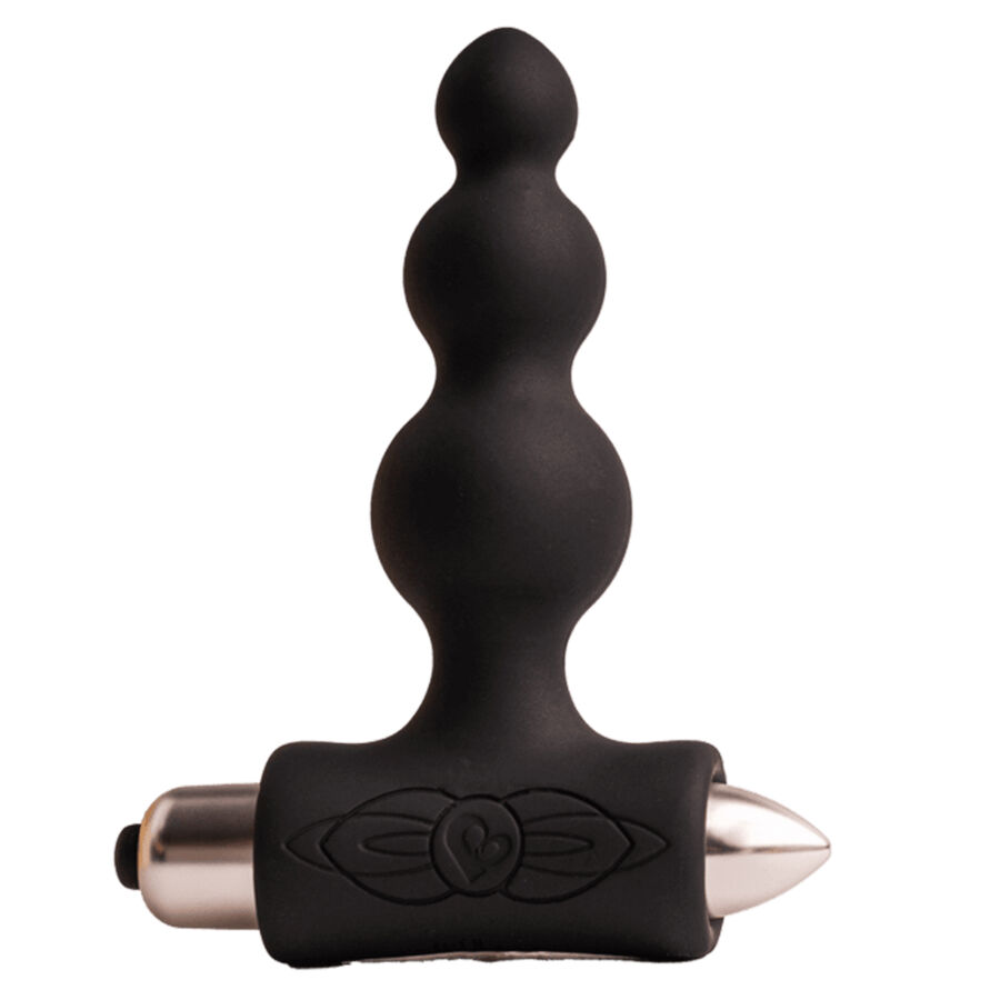 img_211079_d029257625dcb98394c20b192a18cb32_1.jpg ROCKS-OFF - PETITE SENSATIONS BUBBLES PLUG ANALE VIBRATORE NERO - immagine 1