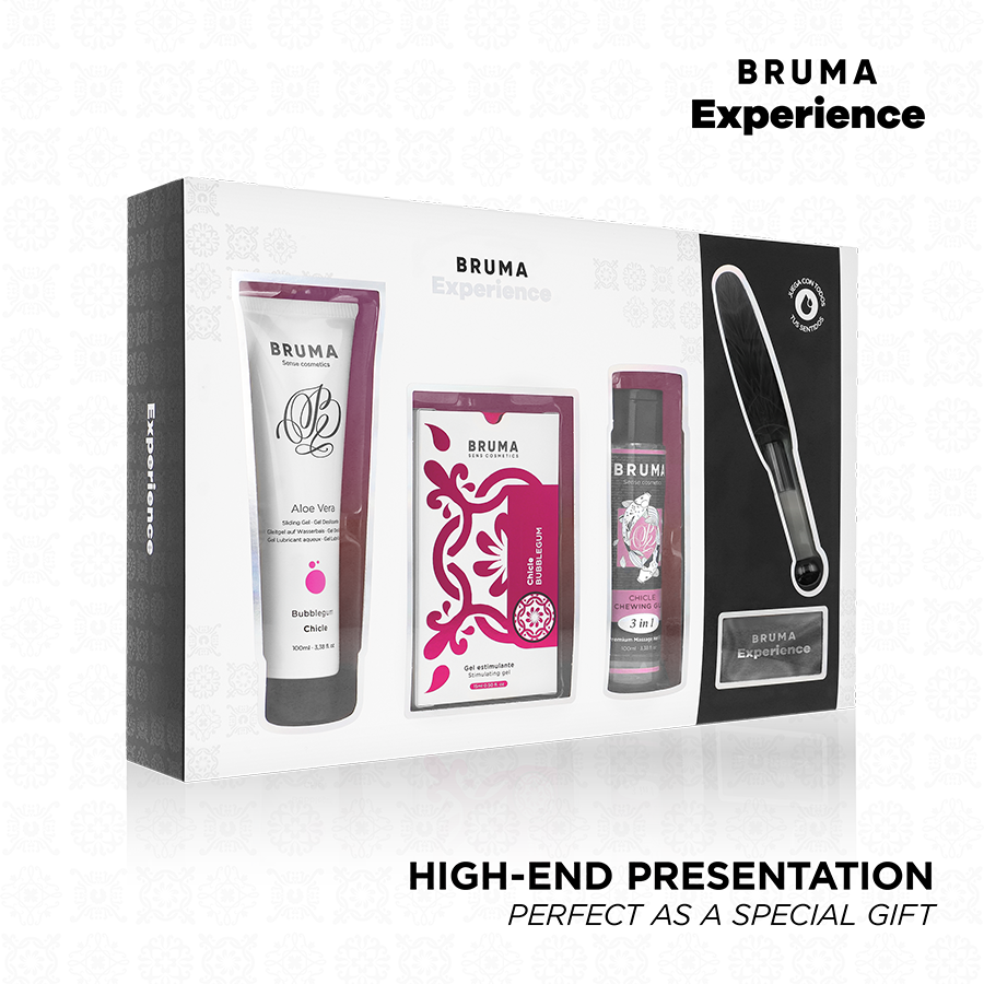 img_211221_e6f7c41d591de1c25634f43a42dc1603_1.png BRUMA XPERIENCE - KIT TENTAZIONE SWEET GUM CON POTENZIATORE DI ORGASMO - immagine 1