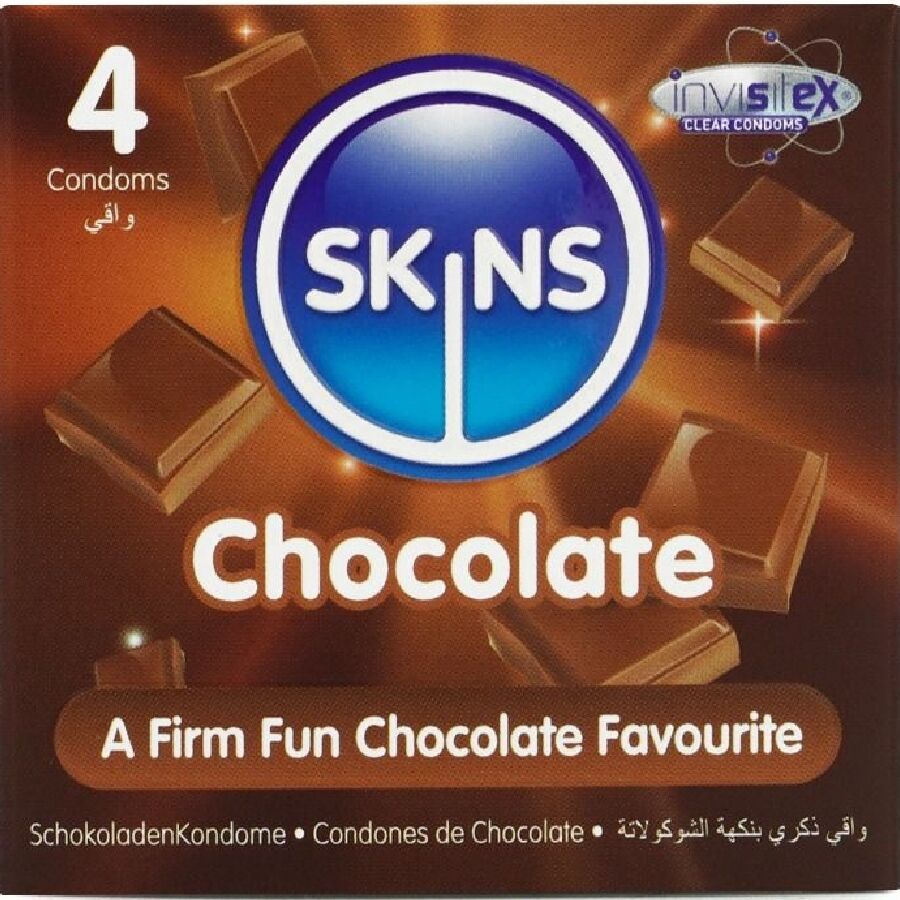 img_213358_408e809b8da5efcd5e33234558ac69e6_1.jpg SKINS - PRESERVATIVI PREMIUM AL CIOCCOLATO CONFEZIONE DA 4 - immagine 1