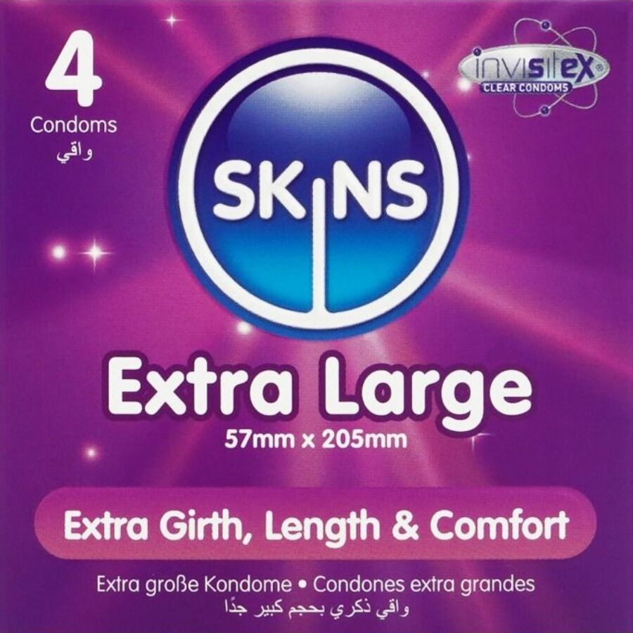 img_213396_5acc82f866e8862f44553304dddd7572_1.jpg SKINS - PRESERVATIVI EXTRA LARGE PREMIUM CONFEZIONE DA 4 - immagine 1