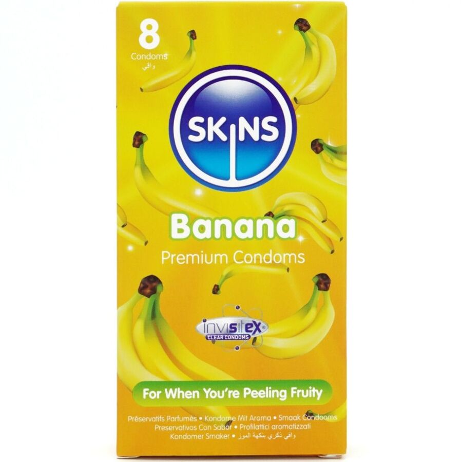 img_213429_56ad11716a4633a81ed557b62a85c84f_1.jpg SKINS - PRESERVATIVI BANANA PREMIUM CONFEZIONE DA 8 - immagine 1