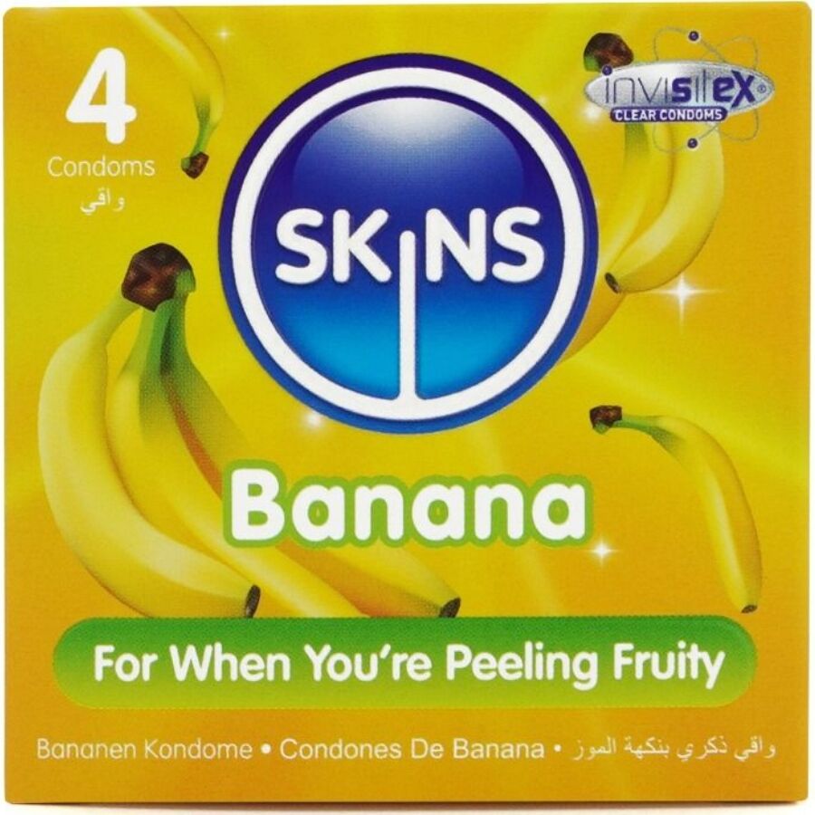 img_213436_6aa635f70bd27e92daf9f827faa7129e_1.jpg SKINS - PRESERVATIVI BANANA PREMIUM CONFEZIONE DA 4 - immagine 1