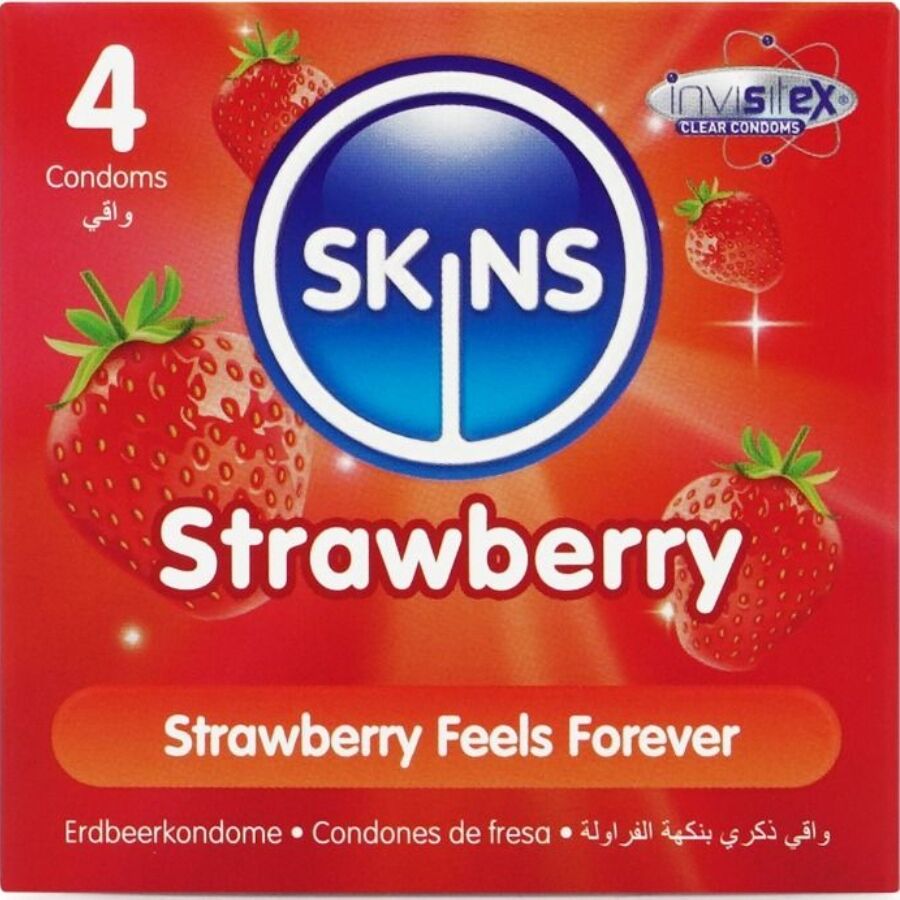 img_213453_0a06b312d8d93b670a3de92a4da0f696_1.jpg SKINS - PRESERVATIVI PREMIUM ALLA FRAGOLA CONFEZIONE DA 4 - immagine 1