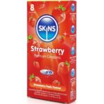 SKINS - PRESERVATIVI PREMIUM ALLA FRAGOLA CONFEZIONE DA 8 - immagine 2