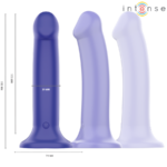 INTENSE - VIBRATORE VICTORIA CON VENTOSA 10 VIBRAZIONI BLU SCURO TELECOMANDO - immagine 2
