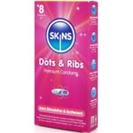 SKINS - DOTS & RIBS PREMIUM CONDOMS CONFEZIONE DA 8 - immagine 2