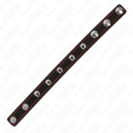 KINK - ANELLO PER PENE IN PELLE CON CHIUSURA A PRESSIONE FODERA ROSSA 21 X 1,5 CM - immagine 4