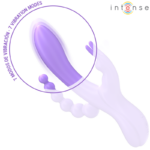 INTENSE - MIKO TRIPLO VIBRATORE CONIGLIO & STIMOLATORE & ANALE 7 VIBRAZIONI VIOLA - immagine 5