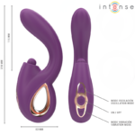 INTENSE - LALI VIBRATORE MULTIFUNZIONE PUNTO G TAPPING & THRUST & VIBRATION VIOLA - immagine 6