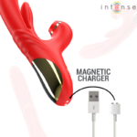 INTENSE - KAROL VIBRATORE MULTIFUNZIONE SPINTA E STIMOLAZIONE E ONDE STIMOLANTI ROSSO - immagine 7