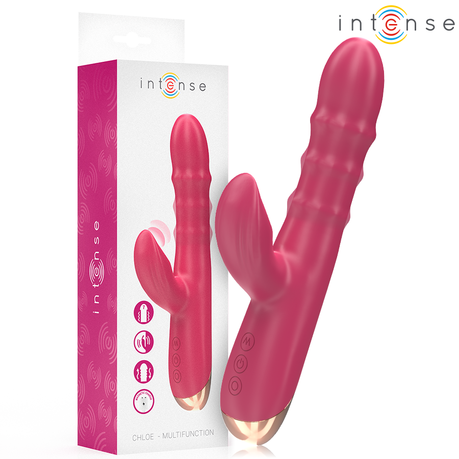 img_214013_f87c28176681abddc84dced918be0989_1.png INTENSE - CHLOE VIBRATORE MULTIFUNZIONE 3 IN 1 ROSSO - immagine 1
