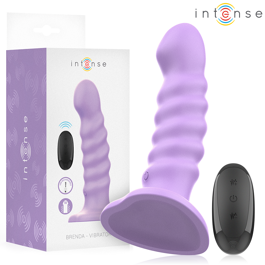 img_214099_4026f44d153d5c27000989b1900877ff_1.png INTENSE - BRENDA VIBRATORE TAGLIA M DESIGN A SPIRALE 10 VIBRAZIONI TELECOMANDO VIOLA - immagine 1