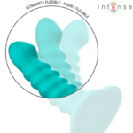 INTENSE - VIBRATORE BUFFY TAGLIA S DESIGN A SPIRALE 10 VIBRAZIONI TELECOMANDO BLU - immagine 5