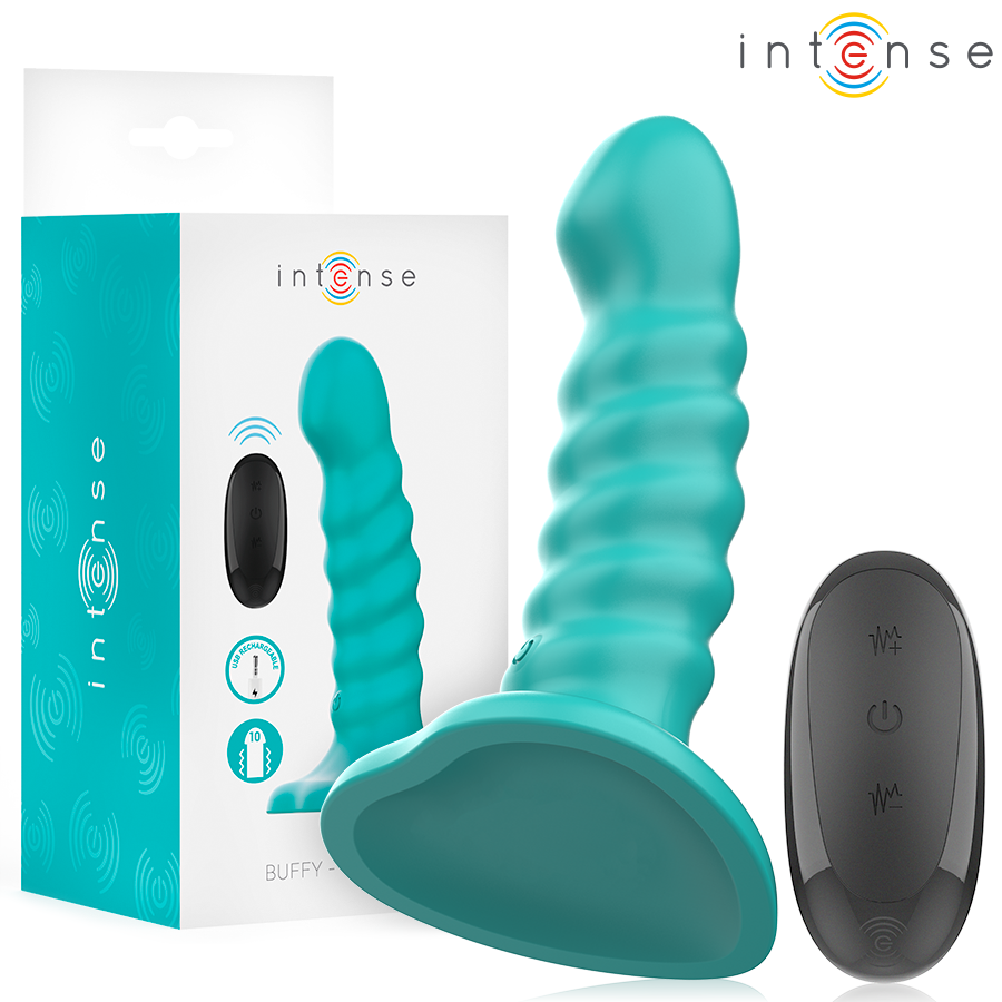 img_214107_921eba93607f8fe86f7ac8edd87995da_1.png INTENSE - VIBRATORE BUFFY TAGLIA S DESIGN A SPIRALE 10 VIBRAZIONI TELECOMANDO BLU - immagine 1
