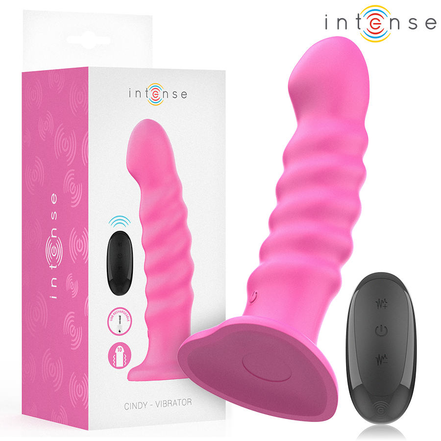 img_214115_7224528ce259eefd6d1547742b1abe0c_1.png INTENSE - VIBRATORE CINDY TAGLIA L DESIGN A SPIRALE 10 VIBRAZIONI ROSA TELECOMANDO - immagine 1