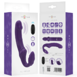 INTENSE - JILL DOPPIO VIBRATORE 20 CM VIOLA TELECOMANDO - immagine 8
