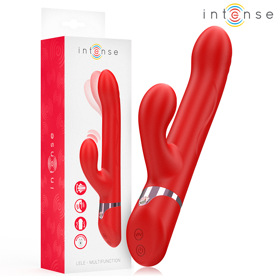 img_214175_751cc14691d6c3350850ac251ea6c598_1.png INTENSE - LELE VIBRATORE MULTIFUNZIONE ROTANTE E OSCILLANTE E STIMOLANTE ROSSO - immagine 1