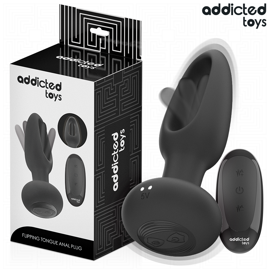img_214339_36295676db20d1cb6632a6fe41b63d2e_1.png ADDICTED TOYS - PLUG ANALE CON LINGUA VIBRANTE E TELECOMANDO - immagine 1