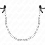KINK - MORSETTI PER CAPEZZOLI A CATENA PIATTA ARGENTO 34 CM