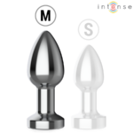 INTENSE - PLUG ANALE VIBRANTE IN METALLO CON LUCI LED E TELECOMANDO - TAGLIA M - immagine 7
