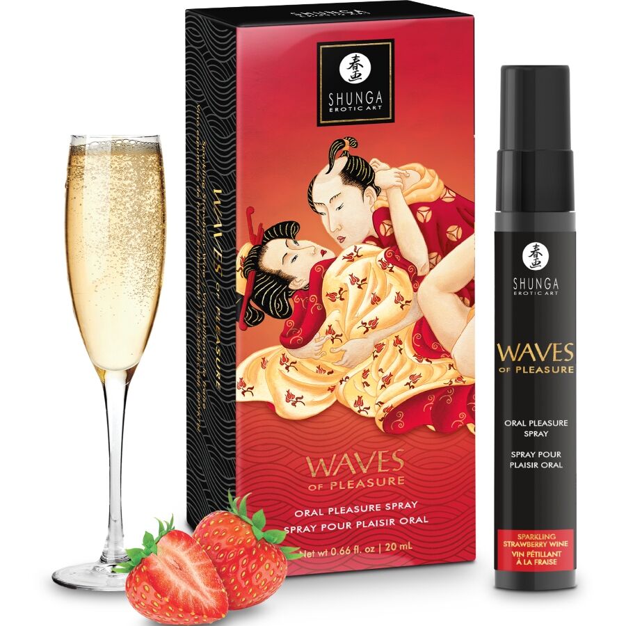 img_217205_d1ee5f8a4288ae78d703130affdf9e68_1.jpg SHUNGA - WAVES PLEASURE SPRAY ORALE SEDUCENTE FRAGOLA 20 ML - immagine 1