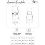 LIVCO CORSETTI FASHION - SENSUAL SNOWFLAKE LC 90603 CAMISA + TANGA + DIADEMA NAVIDE?A S/M - immagine 5
