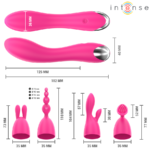 INTENSE - VIBRATORE CHER CON 20 MODALIT? E TESTINE INTERCAMBIABILI - immagine 3