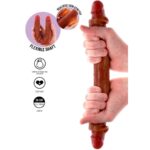 GET REAL - DILDO IN SILICONE A DOPPIA ESTREMIT? CARAMELLO 35 CM - immagine 2