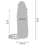 GET REAL - HYDRATED SKIN GUAINA PER PENE IN SILICONE CARAMELLO 16 CM - immagine 4