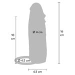 GET REAL - GUAINA VIBRANTE PER PENE IN SILICONE PER PELLE IDRATATA CARAMELLO 16 CM - immagine 4