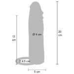 GET REAL - GUAINA VIBRANTE PER PENE IN SILICONE PER PELLE IDRATATA CARAMELLO 20 CM - immagine 4