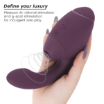 WOMANIZER - DUO NEXT STIMOLATORE DOPPIO CLITORIDEO E PUNTO G VIOLA SCURO - immagine 3