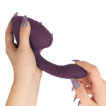 WOMANIZER - DUO NEXT STIMOLATORE DOPPIO CLITORIDEO E PUNTO G VIOLA SCURO - immagine 4