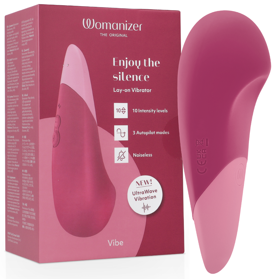 img_219195_9421e4c00914ae952474d787da969b08_1.png WOMANIZER - VIBE LAY-ON VIBRATORE SILENZIOSO ROSA SCURO - immagine 1