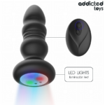 ADDICTED TOYS - TAPPO ANALE ROTANTE E VIBRANTE, LUCE LED, TELECOMANDO - immagine 2