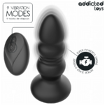 ADDICTED TOYS - TAPPO ANALE ROTANTE E VIBRANTE, LUCE LED, TELECOMANDO - immagine 4