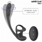 ADDICTED TOYS - PLUG ANALE CON VIBRAZIONE E OSCILLAZIONE A 360? E STIMOLATORE DEI TESTICOLI - immagine 3
