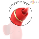 INTENSE - STIMOLATORE PATTY CON 4 TESTINE, ASPIRAZIONE, COLPIMENTO, SOLLETICO E LECCA - immagine 7