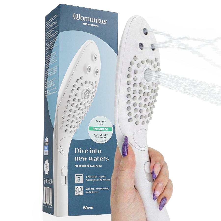 img_220920_f93d4b4b1adb0f235ec0c39411832cab_1.png WOMANIZER - SOFFIONE DOCCIA STIMOLANTE CLITORIDEO WAVE BIANCO - immagine 1