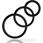 ADDICTED TOYS - SET DI ANELLI PER PENE NERO - immagine 2